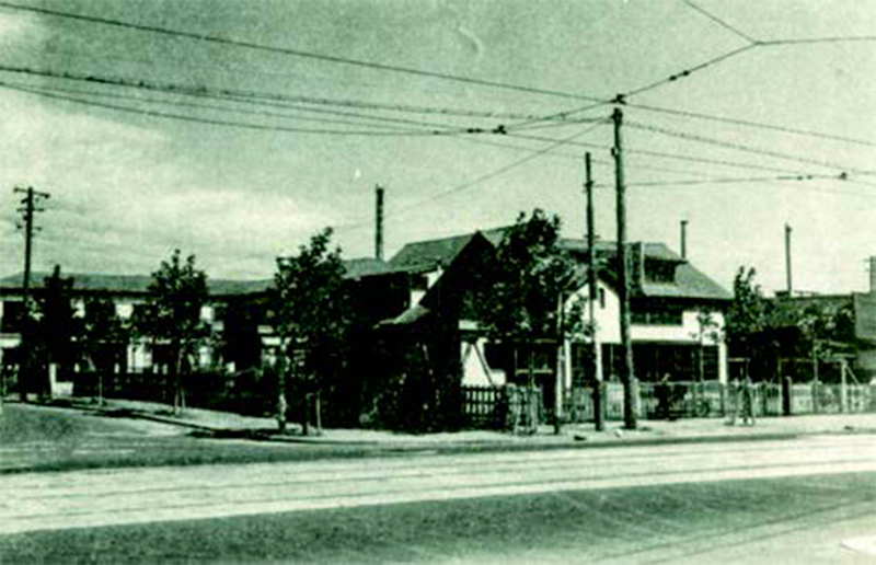 戦後の母子寮と菊川保育園（1950年頃）